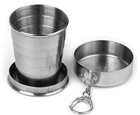 Depory Gobelet Pliable en INOX Pratique en Rando Voyage Pas de Fuite 240ML