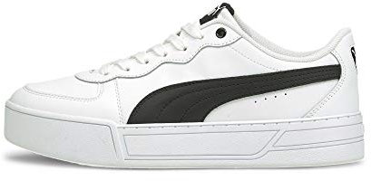 PUMA Damen Skye Sneaker, White Black, 36.5 EU