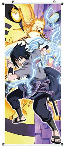 CoolChange Großes Rollbild | Kakemono aus Stoff | Poster 100x40cm | Bijuu Moodo | Motiv: Sasuke Uchiha Bild 2