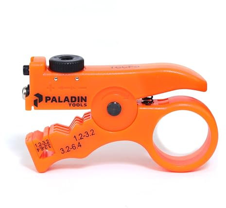 Paladin Tools - Pelador de pinzas de fibra óptica | Anillo de fibra y pelacables (grado profesional)