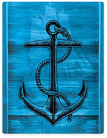 Zomer Kuscheldecke Anker Blau Flauschige Decke Mikrofaser Fleecedecke Weiche & Warme Sofadecke/Couchdecke 150x200 cm