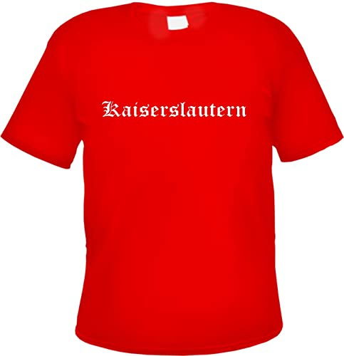 Kaiserslautern Herren T-Shirt - Altdeutsch - Rotes Tee Shirt 5XL Rot