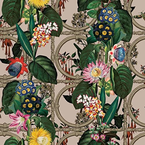 Holden Décor Floral Gate Wallpaper Navy Or Pink Statement Feature Wall