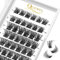 QUEWEL Lash Clusters 72 Pcs Wide Stem Cluster Lashes Mix8-16mm DIY Eyelash Extension Individual False Eyelashes Soft & Do Not Break for Personal Makeup Use at Home(QUH-S013-Mix8-16mm)