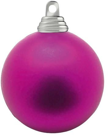 Deco Woerner Pinke, Matte Weihnachtskugeln aus schwer entflammbarem Kunststoff, 6 cm Ø - 24 Stück