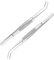 Pinze Chirurgiche Pinzette in Acciaio Inox, Pinzette in Acciaio Inox Multiuso, Pinze Curve in Acciaio Inox Lunghe, Pinzette in Acciaio Inox con Curvo Seghettato Punta