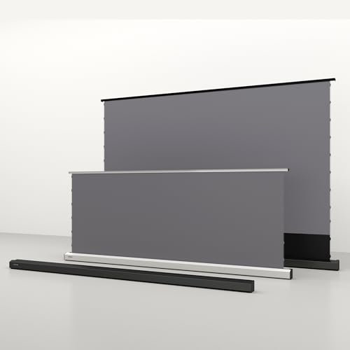 HiViLux® Boden Tension Motor CLR/ALR Leinwand für UST-Beamer:HiViPrism Cinema HDR Hochkontrast/8K/4K/3D (16:9 150Zoll 332x187cm Weiss)