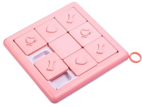 BUYTER Dog Puzzle Toys Puppy Food Puzzle Slow Feeder Bowl,Interactive Training Treats Dispenser,Aid Pets Digestion and Boredom Relieve (Pink)