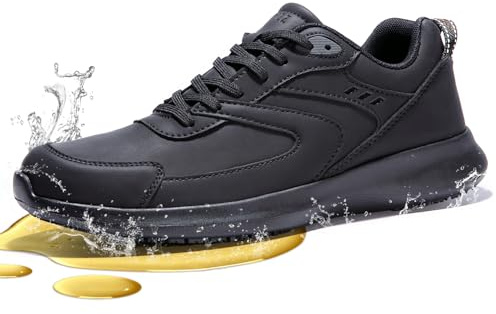 SPIEZ Non Slip Chef Shoes, Lightweight Mens Work Trainers with CE SRC | Non Slip Oil Resistant Certification, Easy To Clean, Water Repellent, Kitchen, Restaurant, Servers, Healthcare, Warehouse