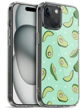 Head Case Designs Offizielle Andrea Lauren Design Avocado Essen Muster Gelhülle [Militärischer Schutzgrad] Kompatibel Mit Apple iPhone 15 Und Kompatibel Mit MagSafe