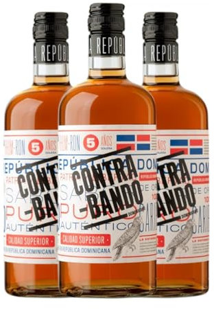 Ron Caballero Contra-Bando Contrabando 5 Años 70 cl (Caja de 3 Botellas de 70 cl)