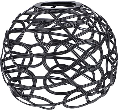 VILLCASE Schwarze Lampenschirme Lampenschirm-Ersatz Runde Lampenabdeckung Metall-Lampenschirm Hängender Lampenschirm Dekorativer Lampenschirm Für Tischlampe Stehlampe