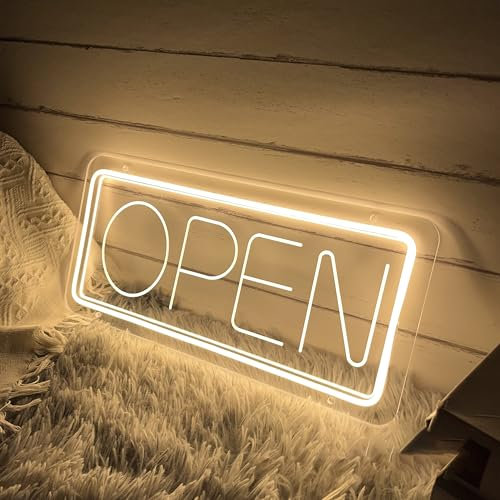 USB 3D individuell graviertes „Open Welcome“ LED Neonschild, individuelles Business Bar Nachtlicht, Zuhause, Wanddekoration, Shop, Restaurant, Dekoration, personalisiertes Schild