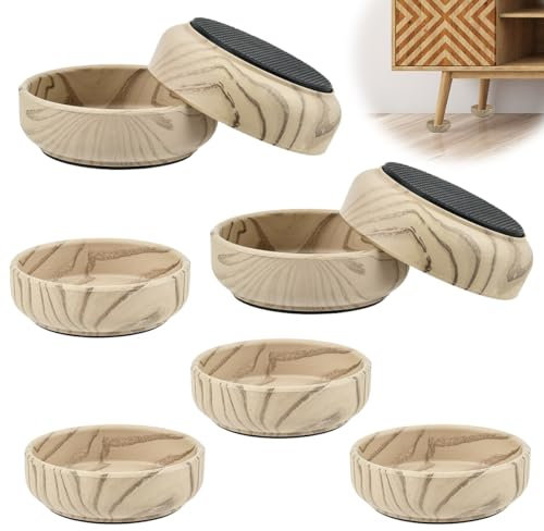 EMNIMQ 8x Rubber Base Castor Cups, Furniture Cups for Wooden Floors, Sofa Coasters,Furniture Floor Protectors for Wooden Floors and Carpets, Chair & Sofa Legs,Table Feet, Bed
