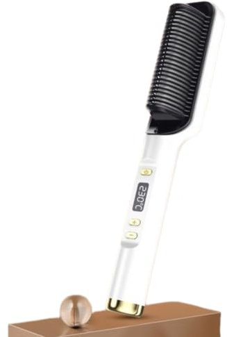 Mini Cordless Hair Straightener Rechargeable - Ceramic Titanium Portable Flat Iron with Temperature Control, Perfect for Travel (White)