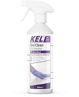 KEL - Oxi Clean | Hydrogen Peroxide 3%, 10 Vols | Organic, Laundry Stain Remover - 500ml