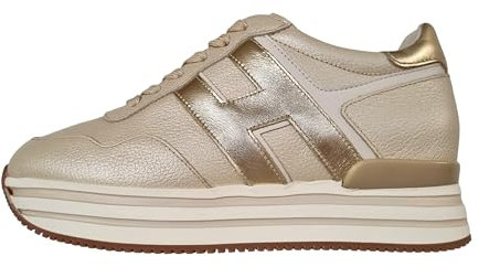 Hogan Damen-Sneakers H222 Midi HXW4830CB80T1L0US0 Elfenbein (Elfenbein, EU-Schuhgrößensystem, Erwachsene, Größe M, 36), elfenbein, 36 EU