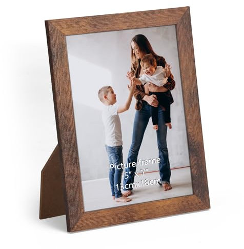 Vasemouh 1 Stück rustikale Bilderrahmen für Fotos 13x18cm, Vintage-Stil ideal für Wand- und Tischaufstellung im Wohnzimmer, Schlafzimmer, Büro oder Flu