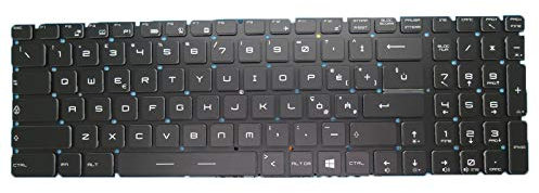 RTDPART Tastiera retroilluminata per Laptop per MSI Creator 17M-A9S Creator 17M A9SD A9SE Creator 17M-A10 Creator 17M A10SD A10SE MS-17F3 Italia IT Nero Nuovo