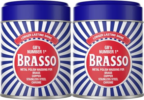 Brasso Metal Polish Wadding, 75g (Pack of 2) - Effective Cleaner and Shine Enhancer for Brass, Copper, Stainless Steel, and Other Metals
