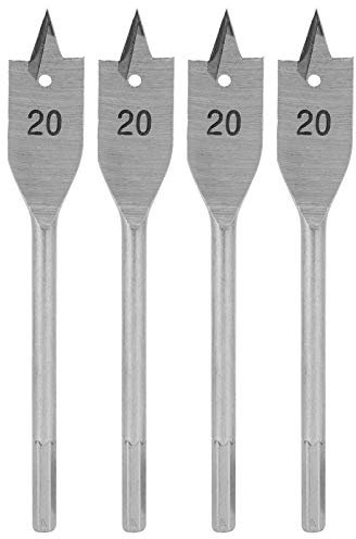 NDNCZDHC 4PCS Spade Drill Bit Set, 20mm Flat Wood Drill Bits High Carbon Steel Hole Drill Bit for Woodworking