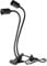 GOEDCH E27 Schreibtischlampe Klemmbar: Doppelkopf Clip Lampenhalter, Schwanenhals Lampe, LED Schreibtischlampe Clip mit Kabel und EU Plug, Schwanenhals 360 Grad Flexiblem, für Kopfteil, Werkbank