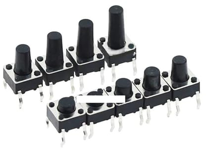 50PCS 6x6mm Panel PCB 6X6X5/4.3/6/7/8/9/10/12MM Tact Switch Push Button Switch 12V 4PIN DIP Switch For TV/Toys/home BIANMTSW(6x6x4.3mm)