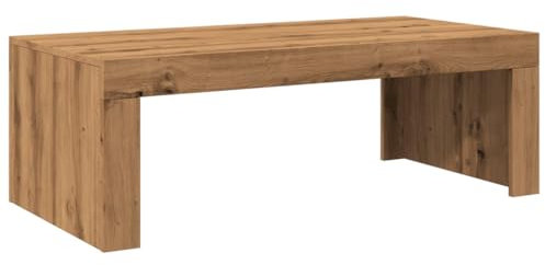 vidaXL Table Basse chêne Artisanal 102x50x35 cm Bois d'ingénierie, Table latérale, Table de Salon, Table d'accent, Bout de canapé, Table Centrale