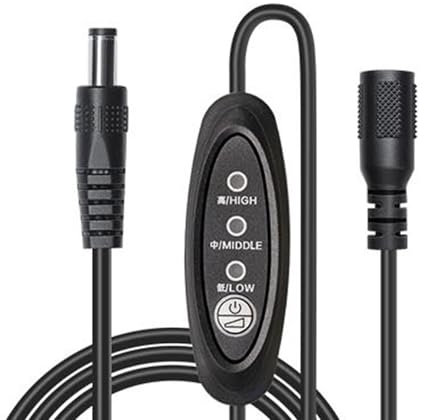 5V 5.5x2.1mm 3 Gear Variable Fan Speed Controller Speed Adjuster For Duct Fan In Ventilation Systems