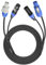 XMSJSIY PowerCon/XLR Power Audio Combo Link Cable 16AWG 3 Pin PowerCon AC Input to Output & 22 AWG XLR Male to Female Audio Combination Cable for Stage Light, Video and More - 1.5M/4.9FT