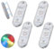 Sunshine smile Auto LED Innenbeleuchtung,4 Stück RGB Auto Innenraumbeleuchtung,Mehrfarbige LED Atmosphäre Licht,LED Touch Licht,Mehrfarbige Ambientebeleuchtung,Wiederaufladbaren USB Auto LED Neon