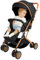 Poussette Canne Bébé Ultra Légère, Compacte, Pliable et Inclinable de la Naissance à 25 kg, avec Système Trolley, Housse de Pluie Incluse, et CapoteExtensibleB-noir
