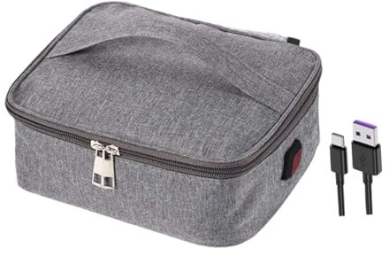 JISADER Scaldavivande, Mini Forno Portatile, Borsa Scaldavivande USB, Scaldavivande Termico per Ufficio, Picnic, 3 Impostazioni di Temperatura