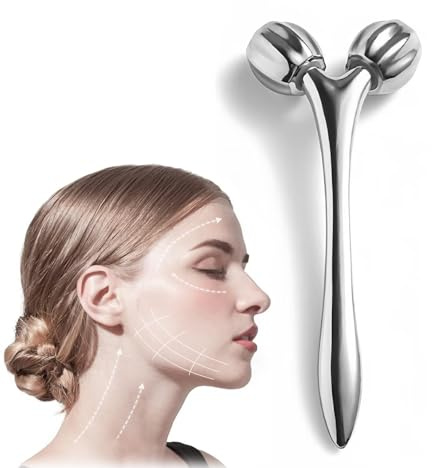 HHONGDU Eye Roller Massager Cream Spatula Spoon Facial Skin Care Tools for Dark Circles, Anti-Wrinkle, Anti-Aging Eye Massage Tool, Roller for Women (L, Count, 1)
