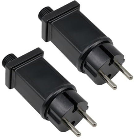 Lot de 2 adaptateurs d'alimentation pour guirlande lumineuse 4,5 V - IP44 - Transformateur LED - 1 A 4,5 W - Pour lumière de Noël, stalactites, guirlande lumineuse