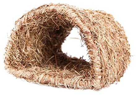 FONDOTIN Kaninchen-übungsspielzeug Tunnel Aus Strohgewebe Für Kleine Haustiere Zum Spielen Und Bewegen Langlebig Und Strapazierfähig Holzfarbe