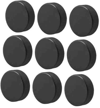 ifundom 1 Satz Sportgeräte Eishockey Puck Wählen Ausbildung Schüttgut Natürliches Gummi Schwarz 9 Stück