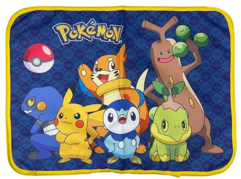 CARTOON Pikachu Pokémon Tischset aus wasserdichtem Stoff, waschbar, hitzebeständig, absorbiert nicht 40 x 30 cm, 100 % Polyester