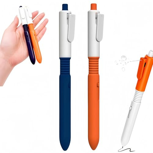 2PCS Water Gun Pen,Prank Squirt Pen,2 in 1 Magic Writable Water Spray Toy Pen,Funny Creative Retractable Water Shooting Pen for Practical Jokes,Wa/ter Spray Pen,Wa/ter Shooting Pen,Watergun Pen