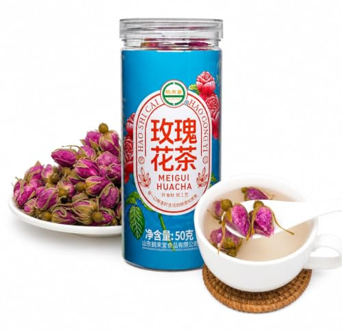 Boutons De Rose Séchés Tisane Infusion 50g Boîte Hermétique Métal | Cuisson Basse Température Sans Soufre Cueillette Matinale Manuelle Pour Boisson Chaude Aromatique Relaxation.(3pcs)