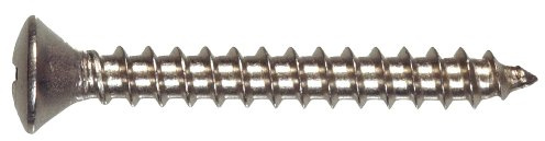 The Hillman Group 823716 Stainless Steel Oval Head Phillips Sheet Metal Screw, 12-Inch x 1-Inch, 100-Pack, Brown