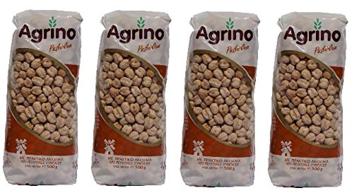 4x Kichererbsen aus Griechenland 4 Tüten a 500 g - gesamt 2 kg griechische Kicher Erbsen + gratis Probiersachet Olivenöl 10 ml aus Kreta