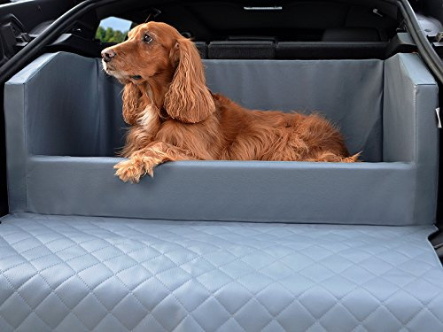 Travelmat PLUS Kofferraum Hundebett fürs Auto STANDARD Kunstleder Grau 90 x 70cm