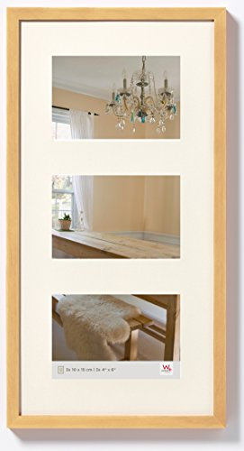 walther design Bilderrahmen natur 3X 10x15 cm Galerierahmen Peppers Holzrahmen BP315H