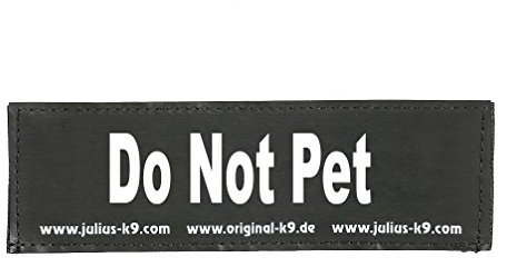 Julius-K9 162LR-K-27676 Klettaufschrift, Do Not Pet, klein, schwarz