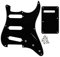 FLEOR 8 Löcher ST Pickguard SSS Style Scratchplate und Tremolo Cavity Cover und Befestigungsschraube für Vintage ST Gitarre, 3-lagig Schwarz/Weiß/Schwarz