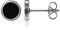 JewelryWe Schmuck Elegante schlicht klassische runde Ohrstecker Ohrringe Edelstahl Schwarz/Silber 8mm für Damen und Herren