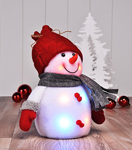 Schneemann mit bunten LED 24 cm