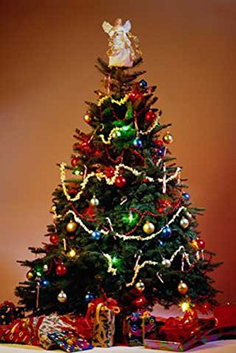 Albero di Natale – Poster motivazionale, dimensioni cm + 2 listelli per poster in legno, 61 cm