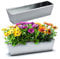 BigDean 2er Set Zink Paletten Blumenkästen - Einsatz 38cm groß Silber - aus Metall verzinkt - Zinkkasten Pflanzkasten Balkonkasten Blumentopf für Europaletten